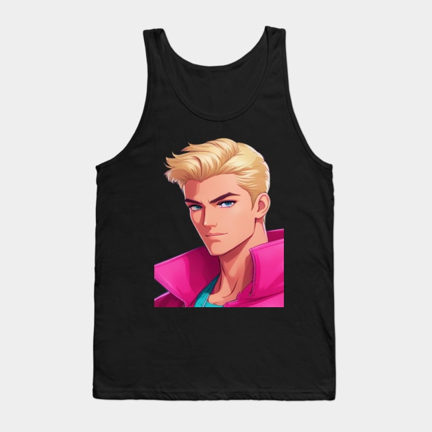 Ken Barbie Doll Pink Jacket Tank Top by PLANTONE